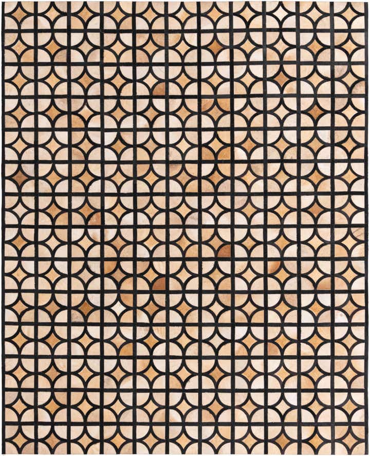 8' 2 x 10' Cowhide Leather Rug