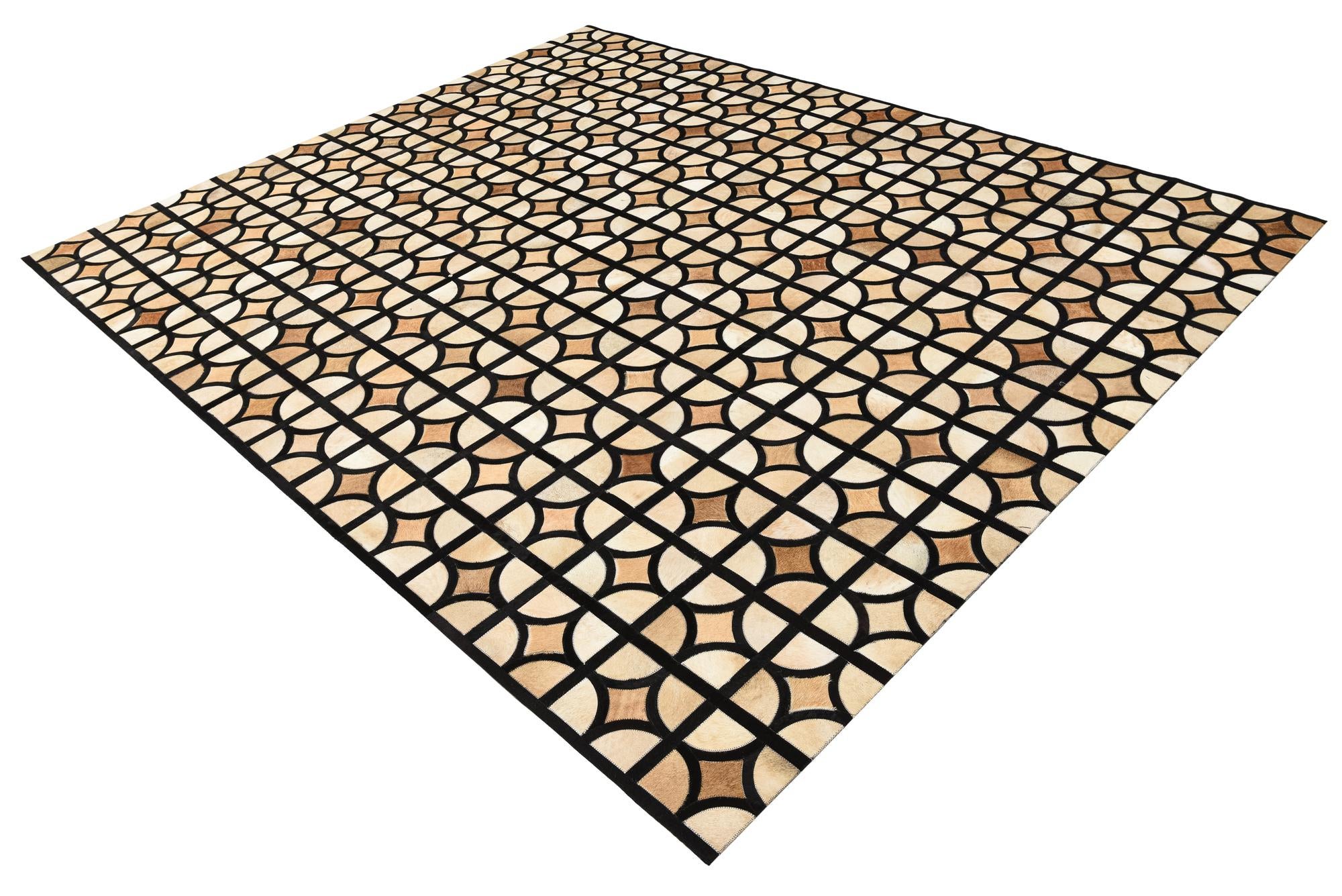 8' 2 x 10' 1 Cowhide Leather Rug
