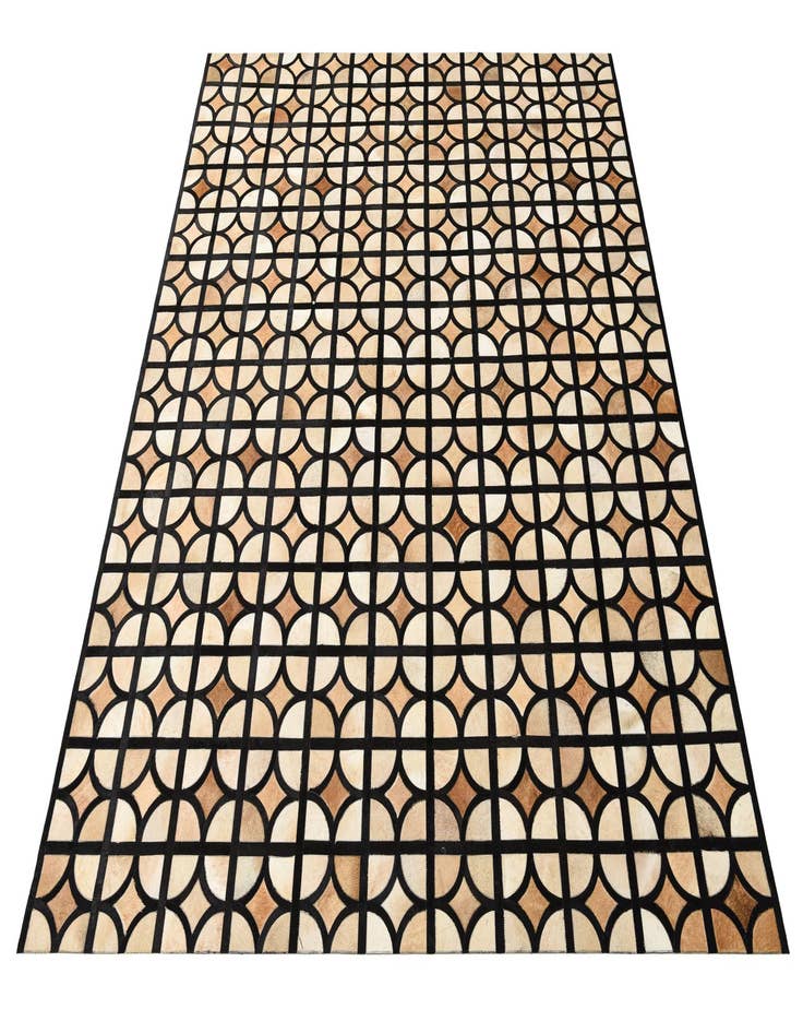 Detail image of 8' 2 x 10' 1 Cowhide Leather Rug