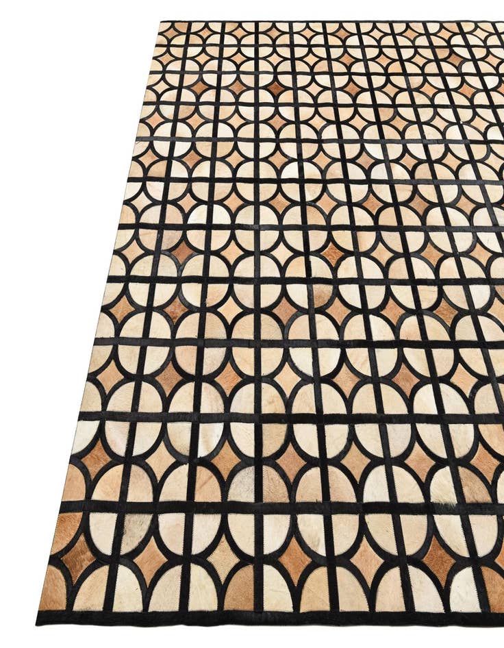 Detail image of 8' 2 x 10' 1 Cowhide Leather Rug