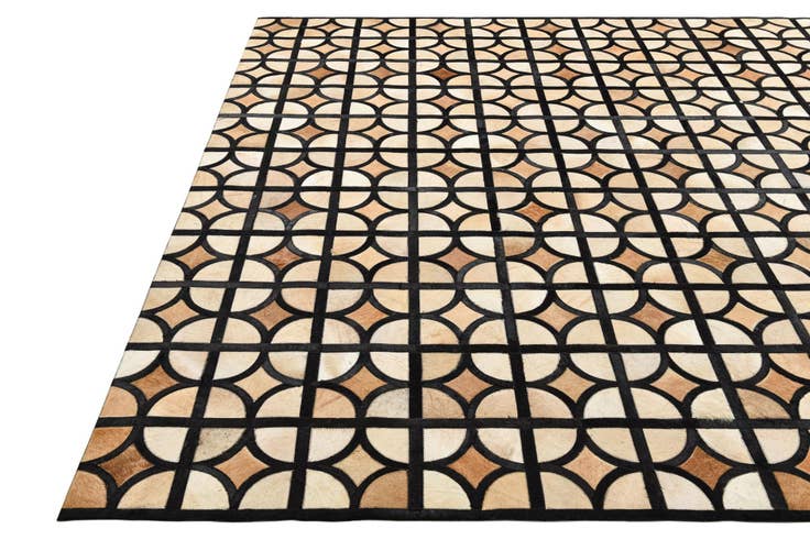 Detail image of 8' 2 x 10' 1 Cowhide Leather Rug