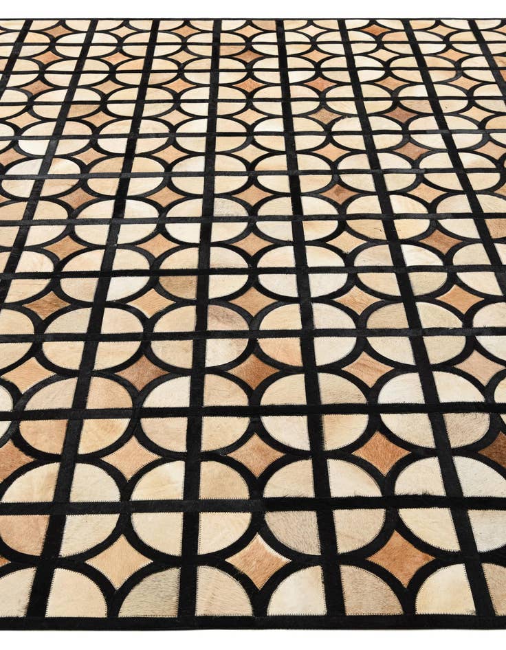 Detail image of 8' 2 x 10' 1 Cowhide Leather Rug