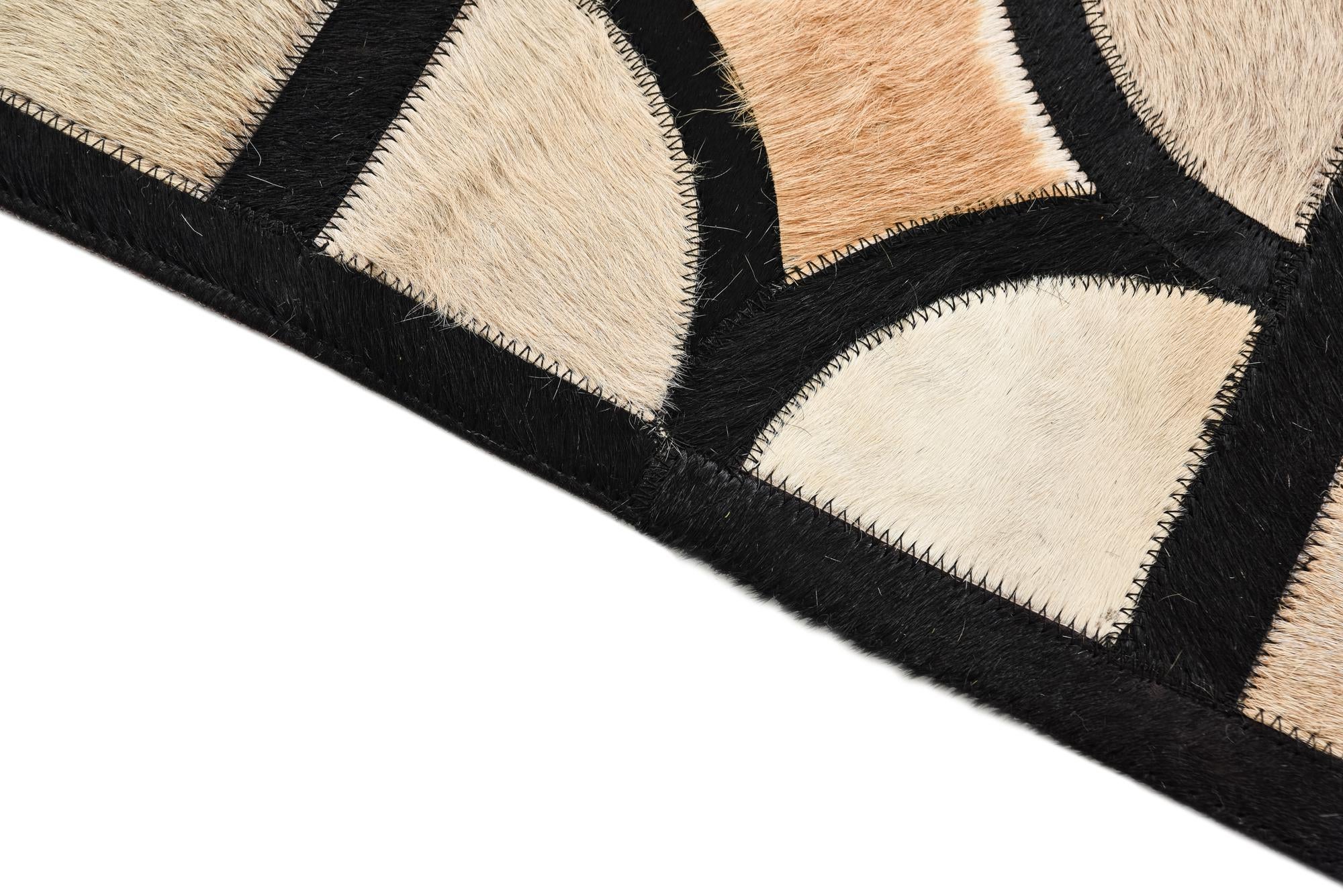 8' 2 x 10' 1 Cowhide Leather Rug