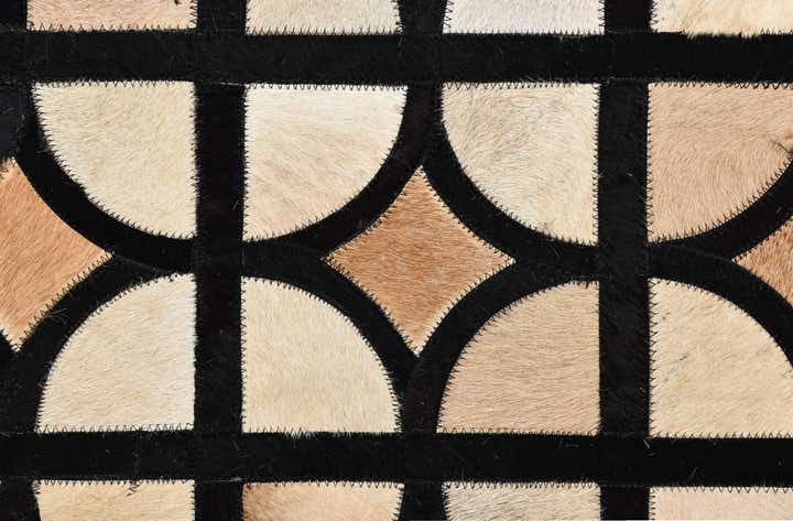 8' 2 x 10' 1 Cowhide Leather Rug