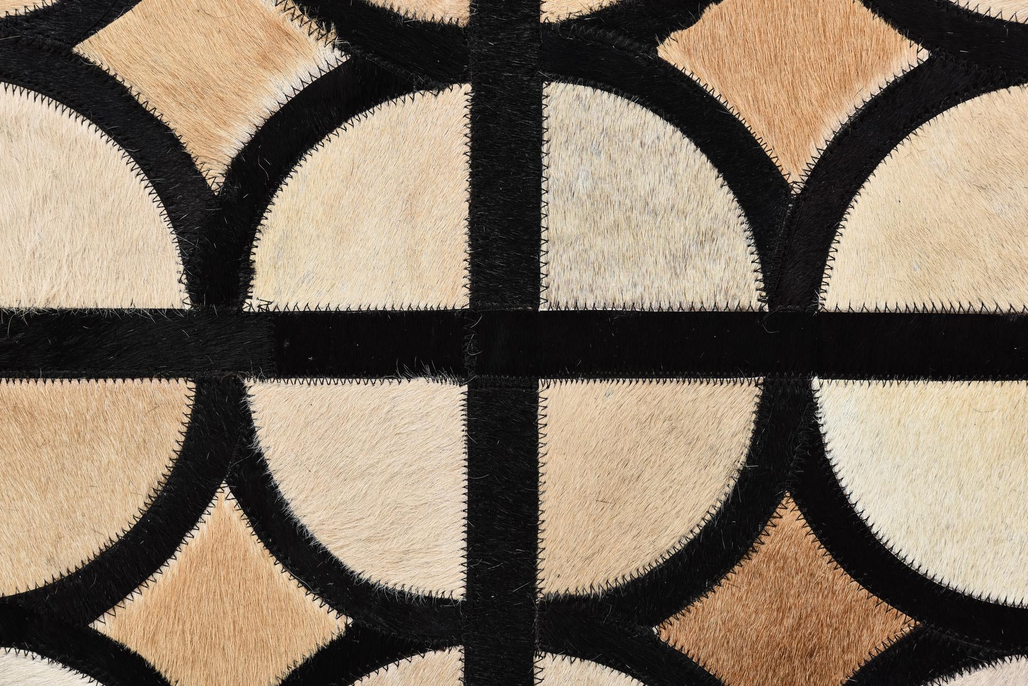 8' 2 x 10' 1 Cowhide Leather Rug