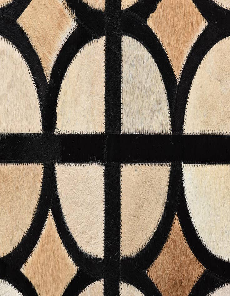 Detail image of 8' 2 x 10' 1 Cowhide Leather Rug