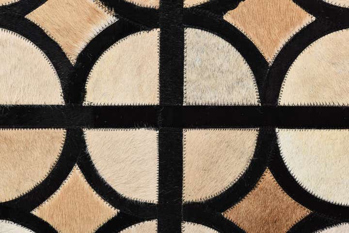8' 2 x 10' 1 Cowhide Leather Rug