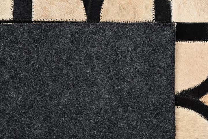 8' 2 x 10' 1 Cowhide Leather Rug