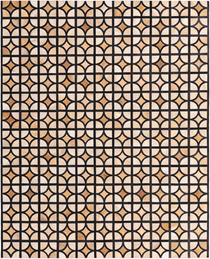 8' 2 x 10' 1 Cowhide Leather Rug