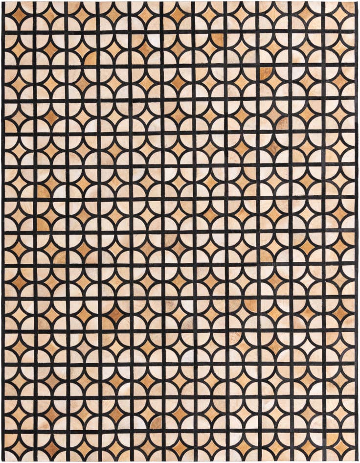 Detail image of 8' 2 x 10' 2 Cowhide Leather Rug
