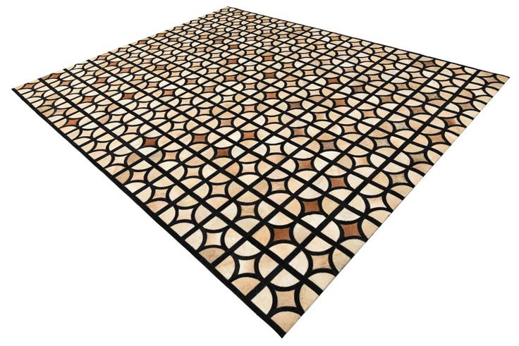 Detail image of 8' 1 x 10' Cowhide Leather Rug