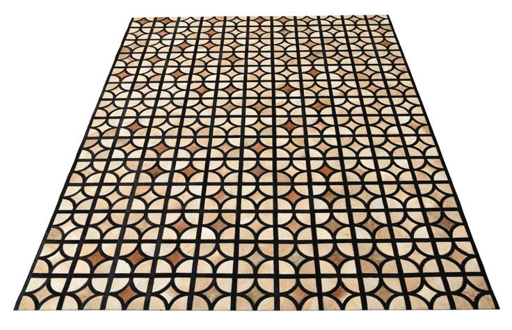 Detail image of 8' 1 x 10' Cowhide Leather Rug