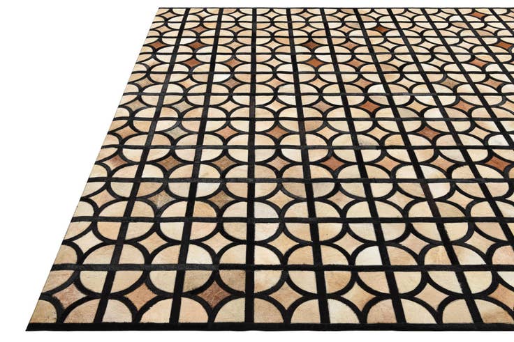 Detail image of 8' 1 x 10' Cowhide Leather Rug