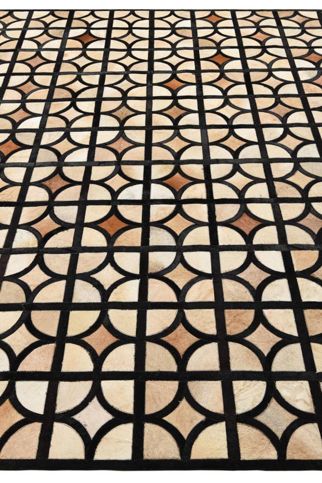 Detail image of 8' 1 x 10' Cowhide Leather Rug