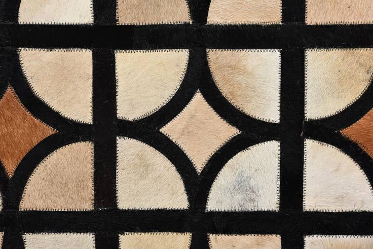 Detail image of 8' 1 x 10' Cowhide Leather Rug