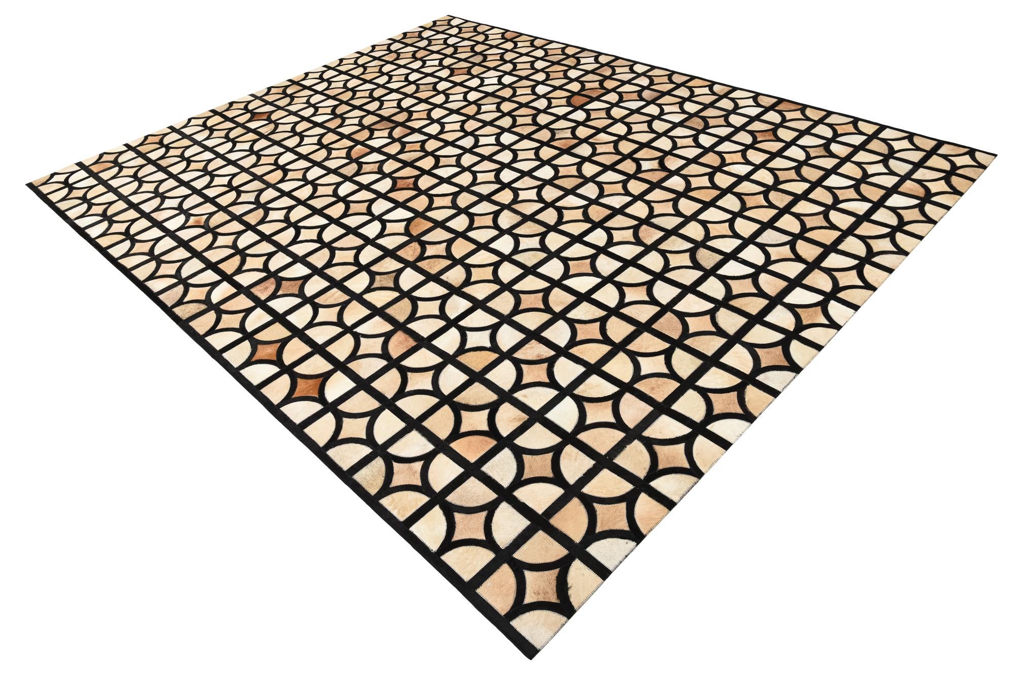 8' 2 x 10' Cowhide Leather Rug