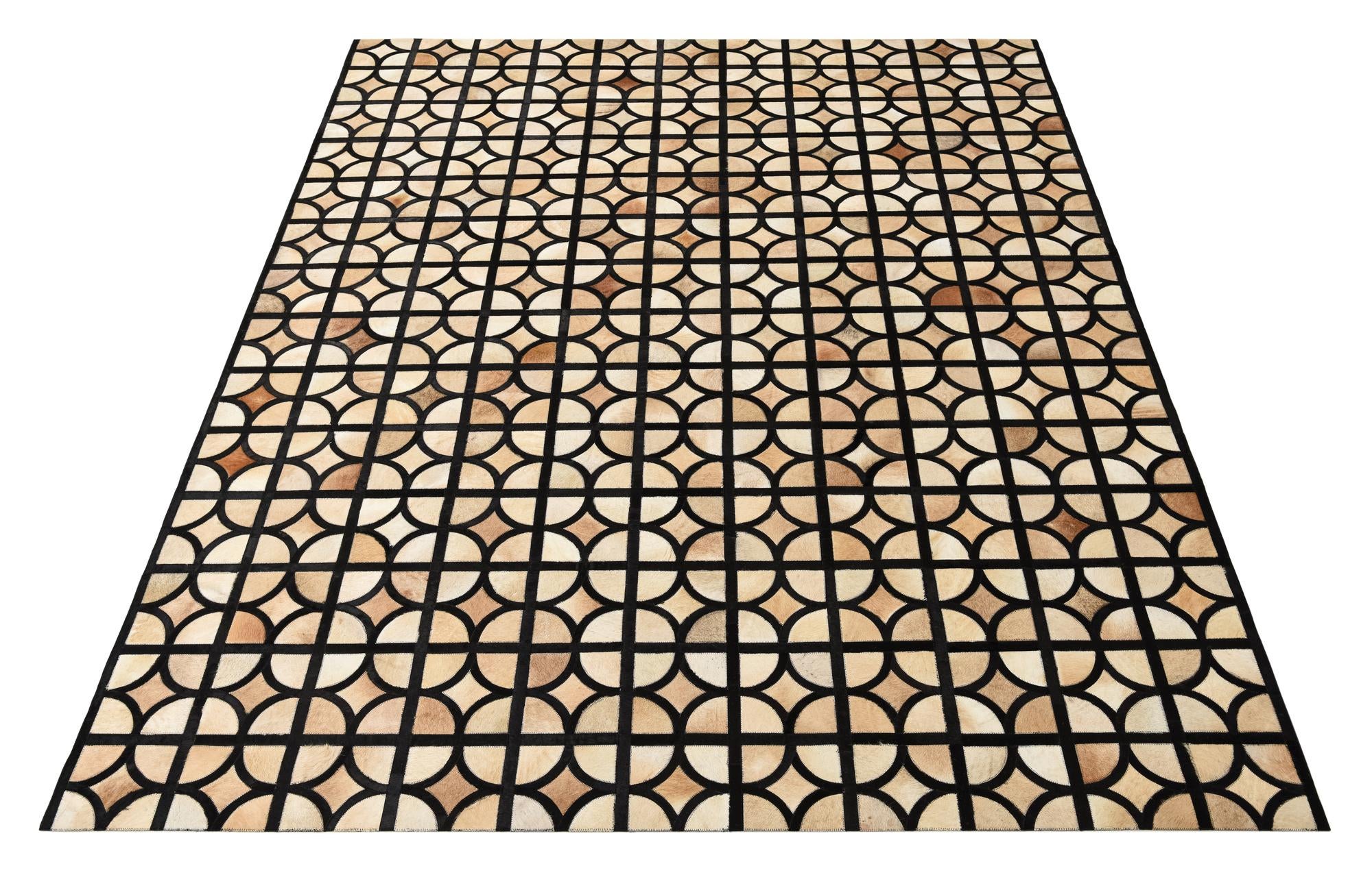 8' 2 x 10' Cowhide Leather Rug