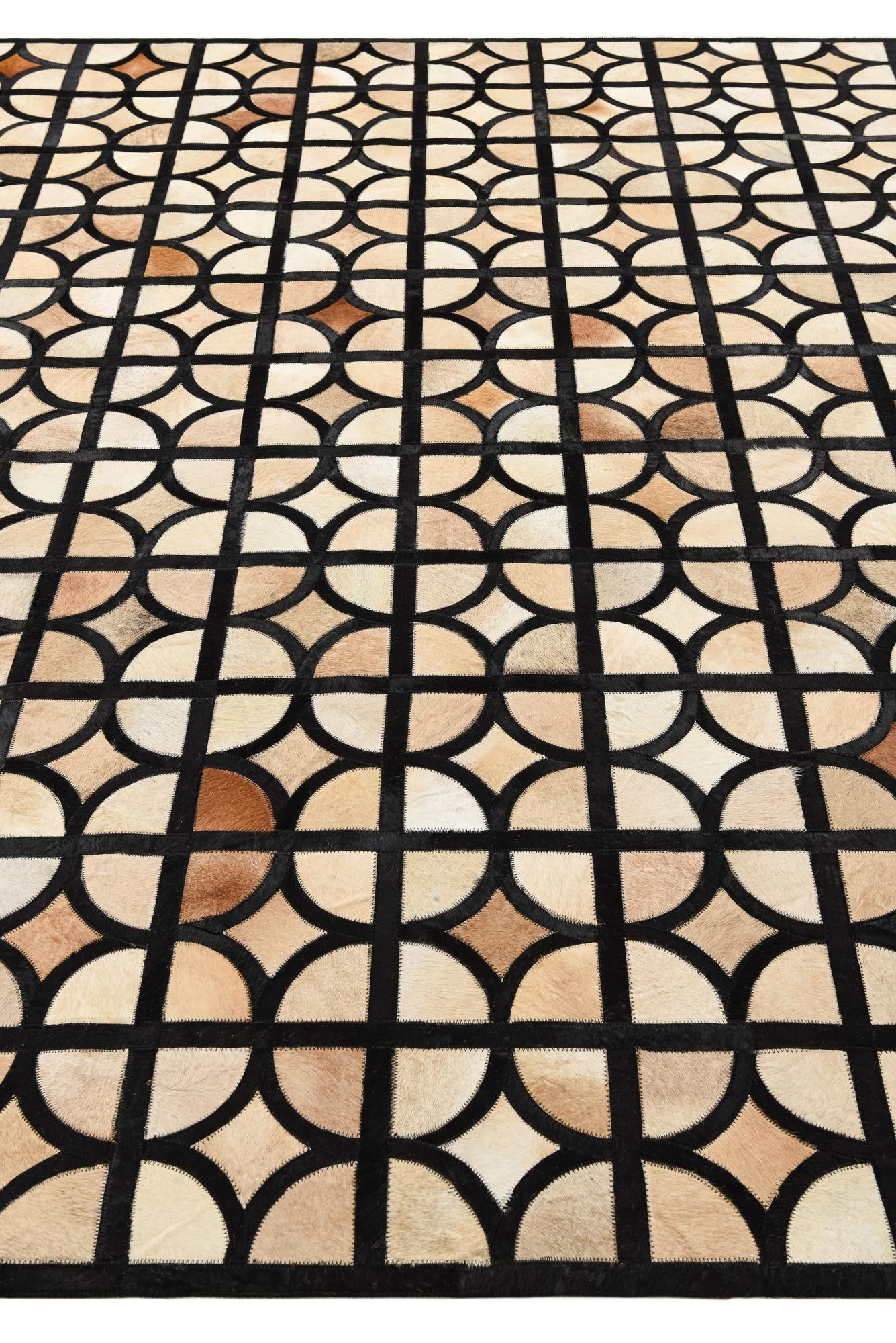 8' 2 x 10' Cowhide Leather Rug