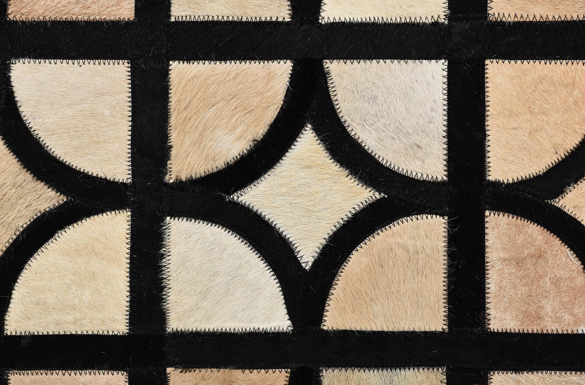 8' 2 x 10' Cowhide Leather Rug