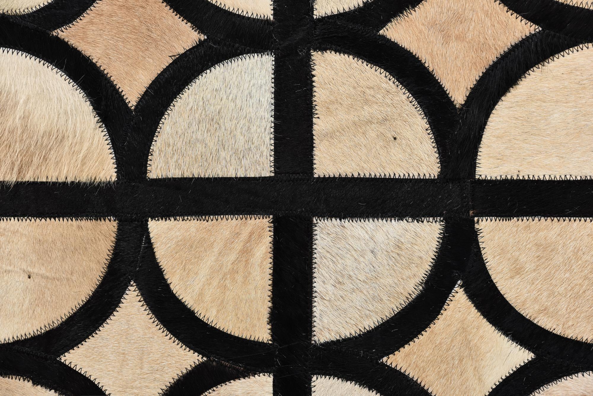 8' 2 x 10' Cowhide Leather Rug