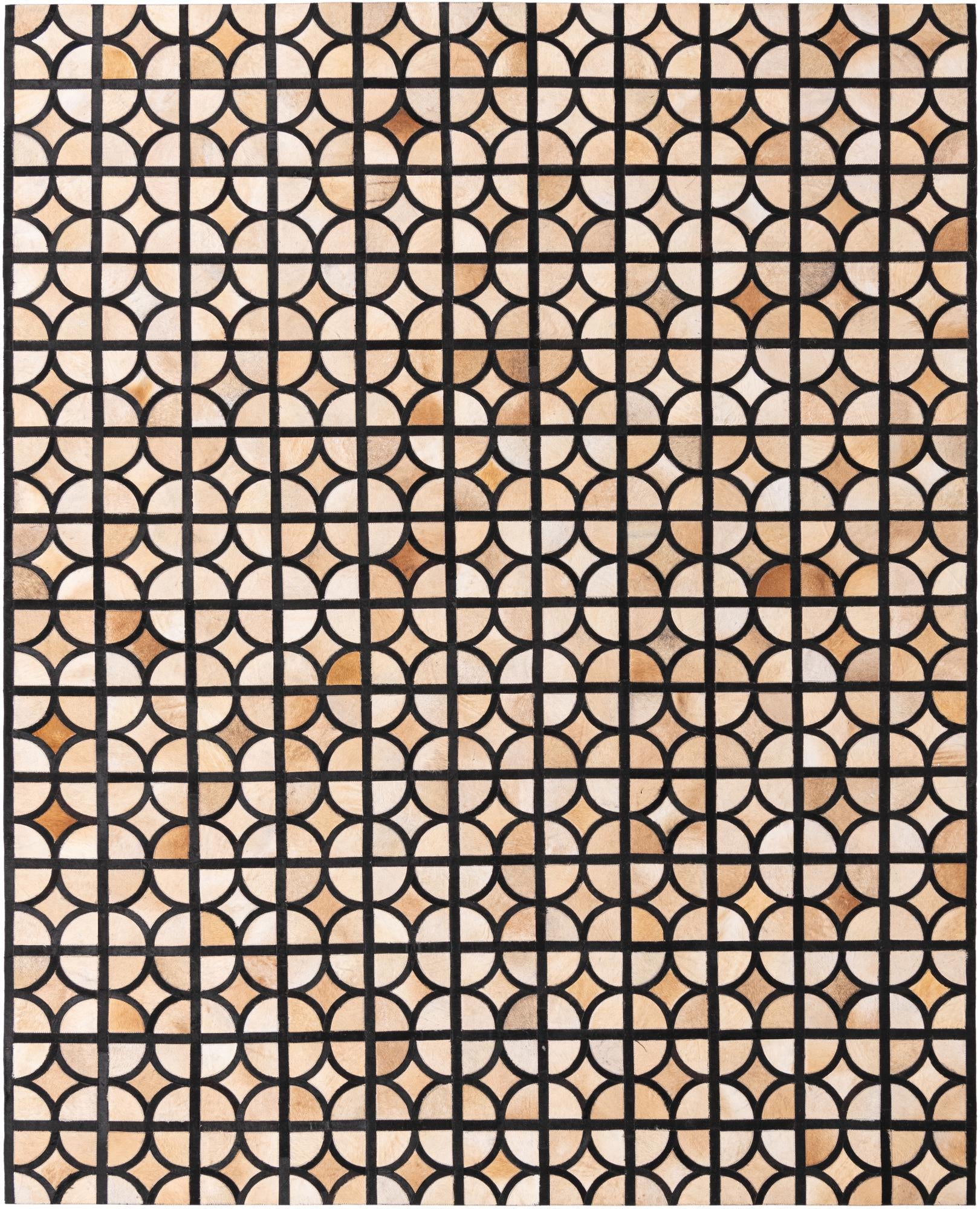 8' 2 x 10' Cowhide Leather Rug