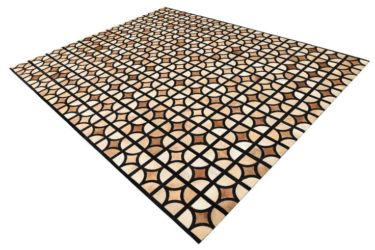 Detail image of 8' 1 x 10' 1 Cowhide Leather Rug