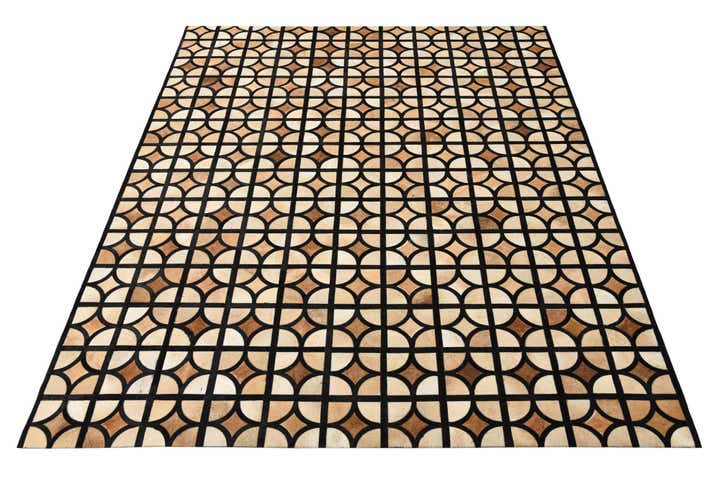 8' 1 x 10' 1 Cowhide Leather Rug
