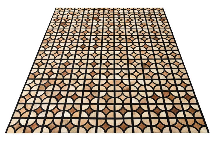 Detail image of 8' 1 x 10' 1 Cowhide Leather Rug