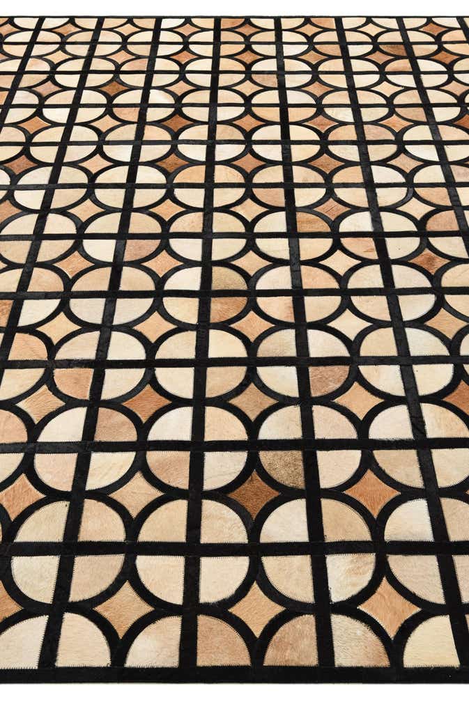 8' 1 x 10' 1 Cowhide Leather Rug