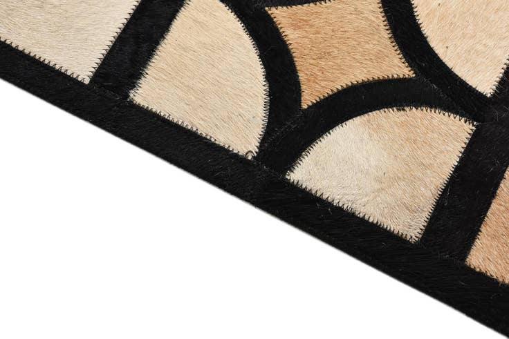 Detail image of 8' 1 x 10' 1 Cowhide Leather Rug