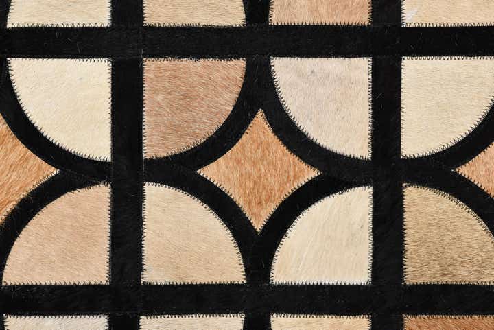8' 1 x 10' 1 Cowhide Leather Rug