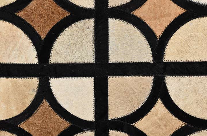8' 1 x 10' 1 Cowhide Leather Rug
