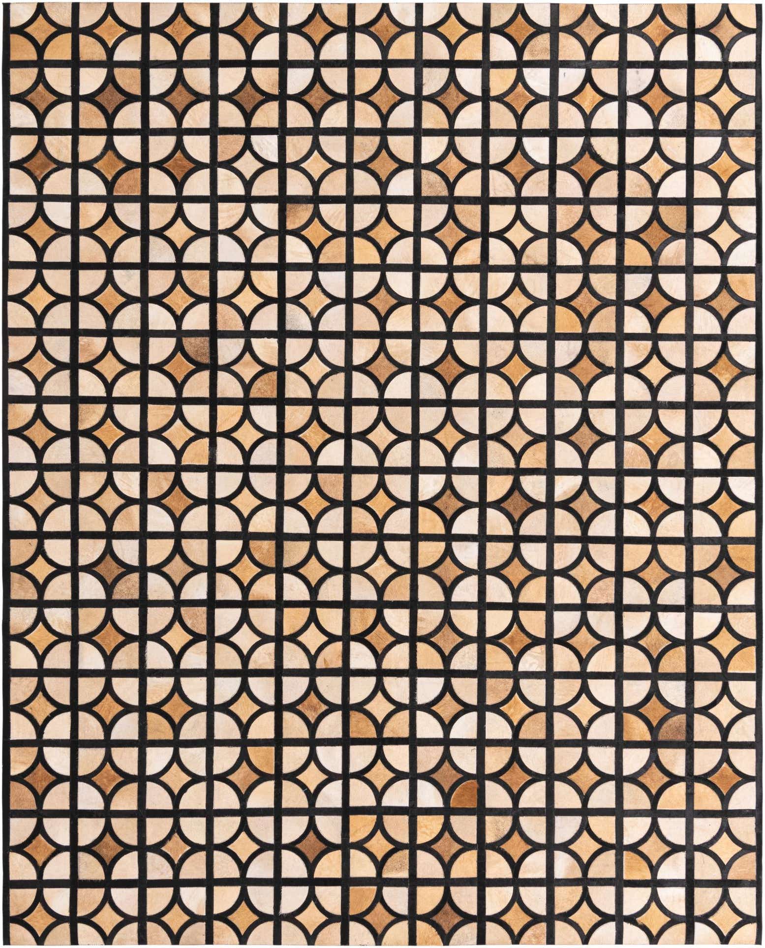 8' 1 x 10' 1 Cowhide Leather Rug