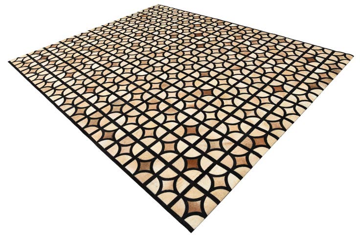 Detail image of 8' 1 x 10' Cowhide Leather Rug