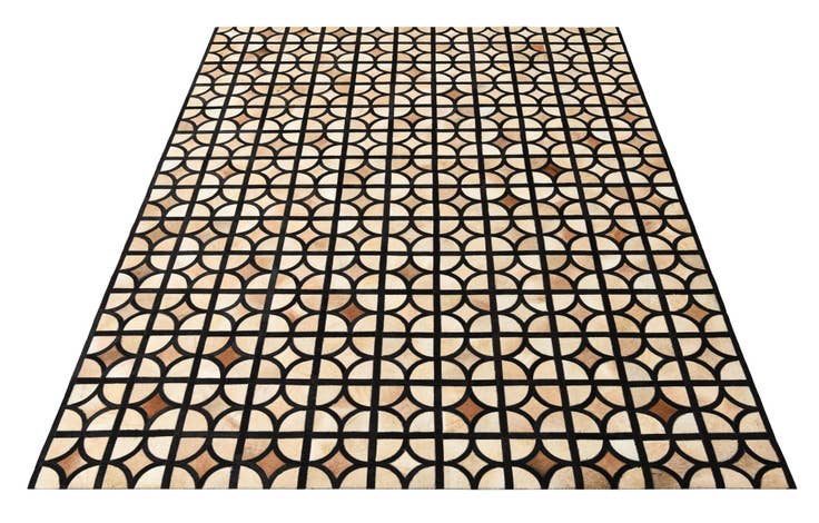 Detail image of 8' 1 x 10' Cowhide Leather Rug