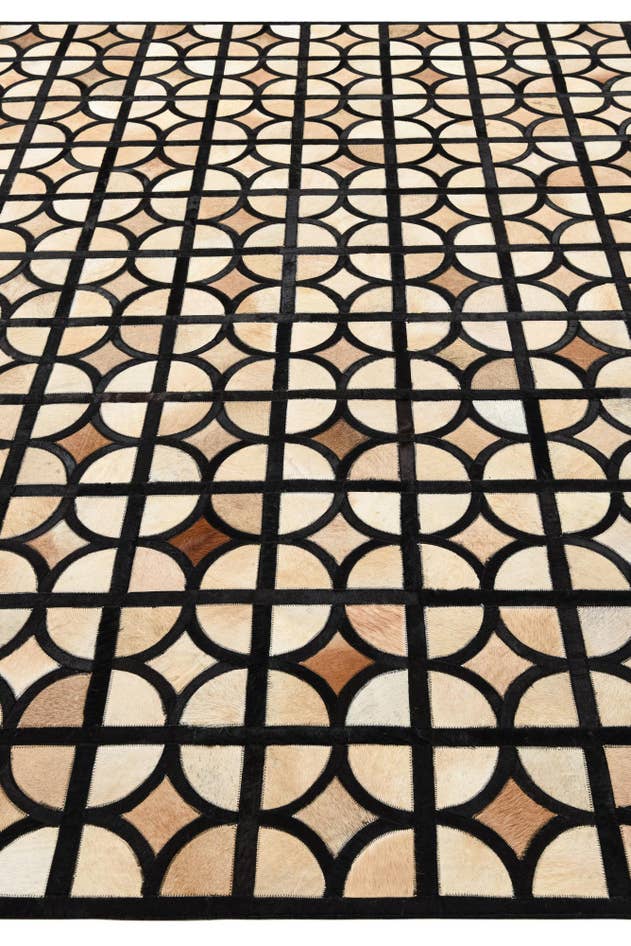 Detail image of 8' 1 x 10' Cowhide Leather Rug