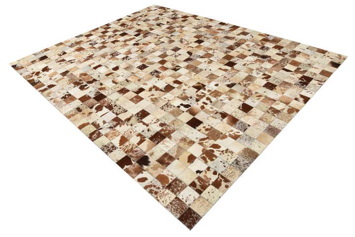 8' x 10' Cowhide Leather Rug