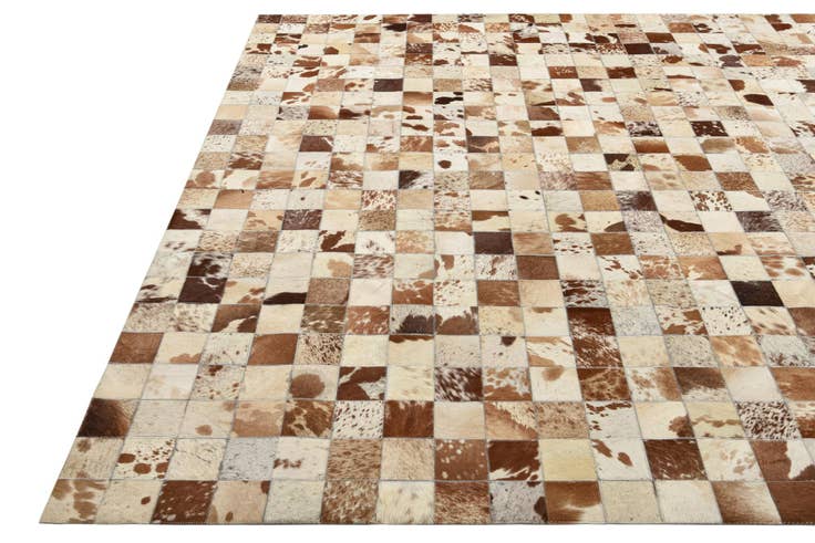 Detail image of 8' x 10' Cowhide Leather Rug