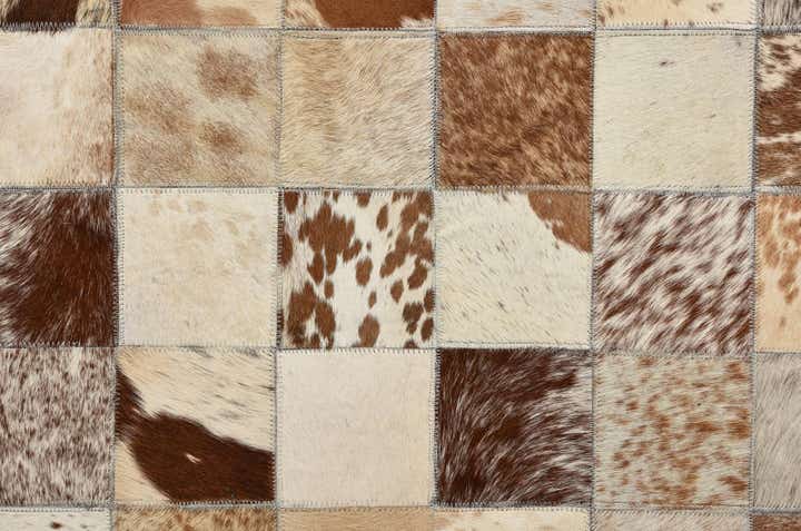 8' x 10' Cowhide Leather Rug