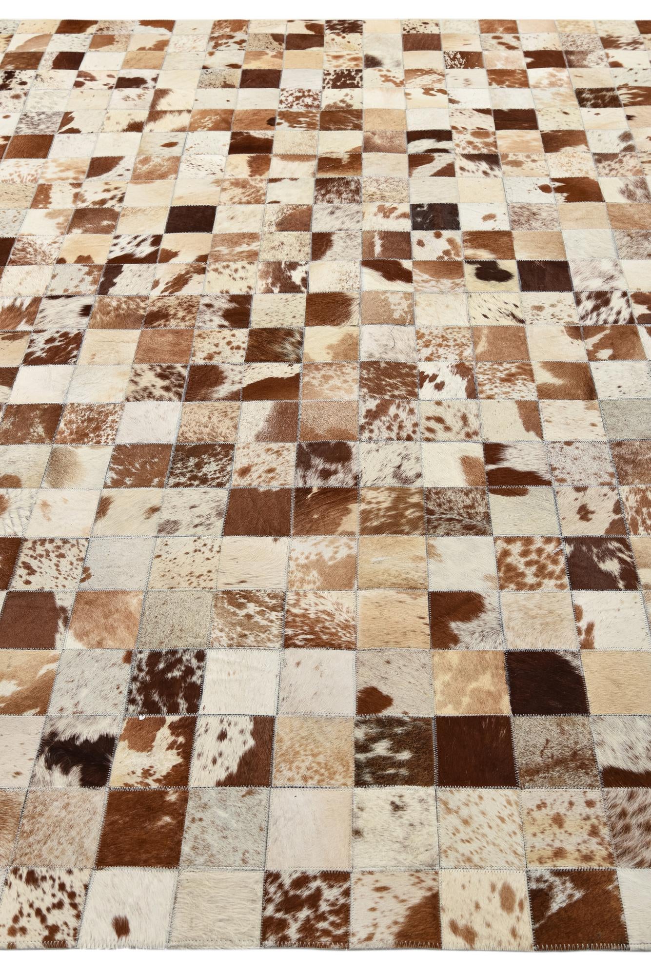 8' x 9' 10 Cowhide Leather Rug