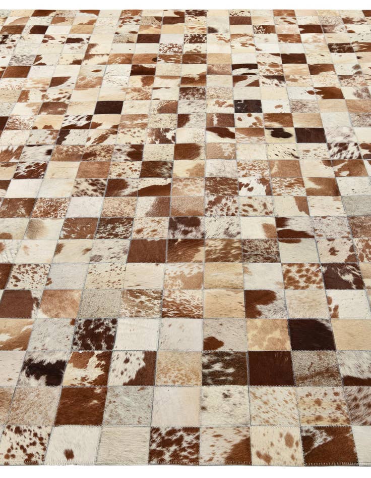 Detail image of 8' x 9' 10 Cowhide Leather Rug