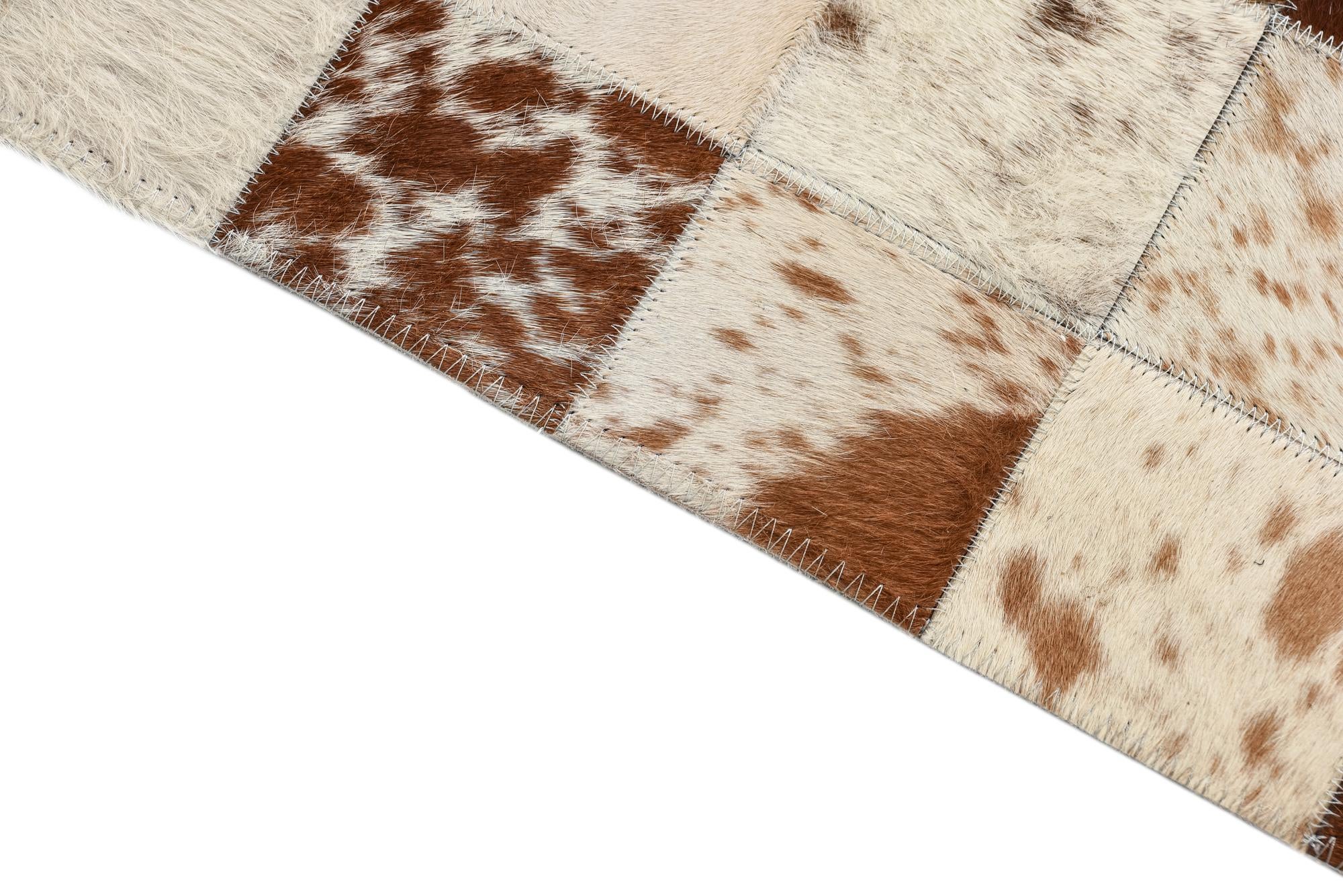 8' x 9' 10 Cowhide Leather Rug