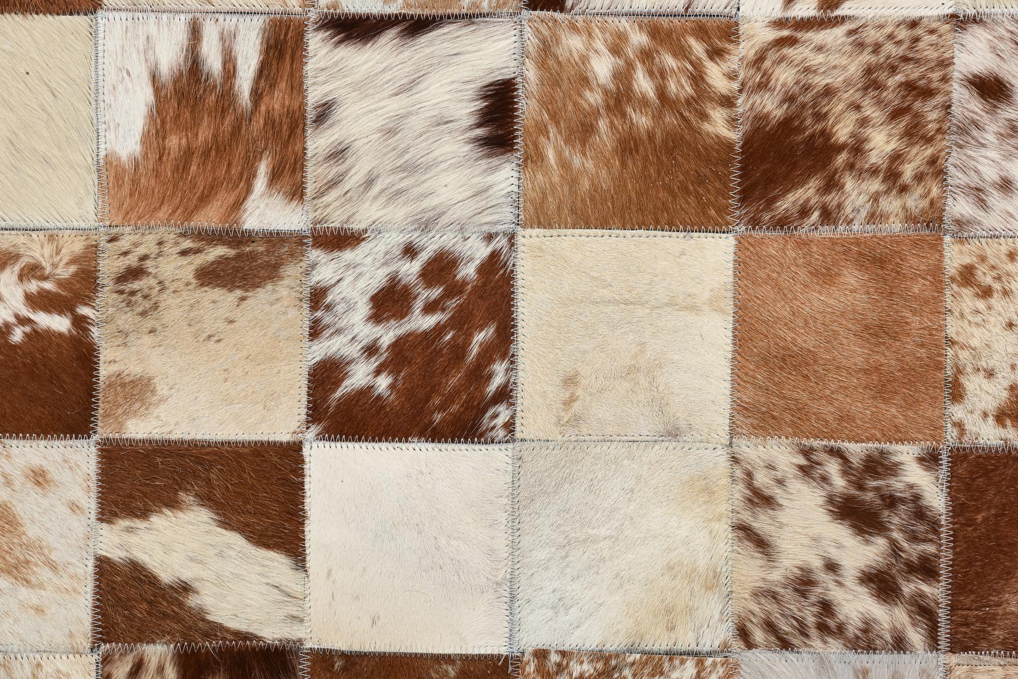 8' x 9' 10 Cowhide Leather Rug