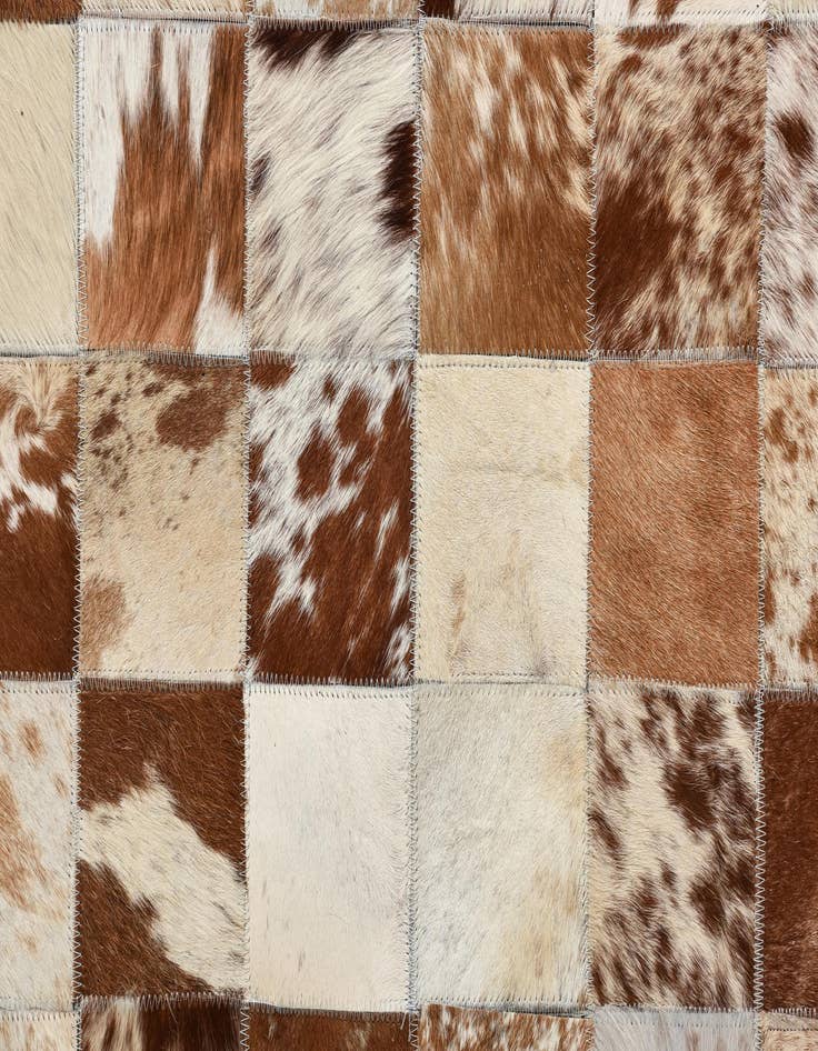 Detail image of 8' x 9' 10 Cowhide Leather Rug