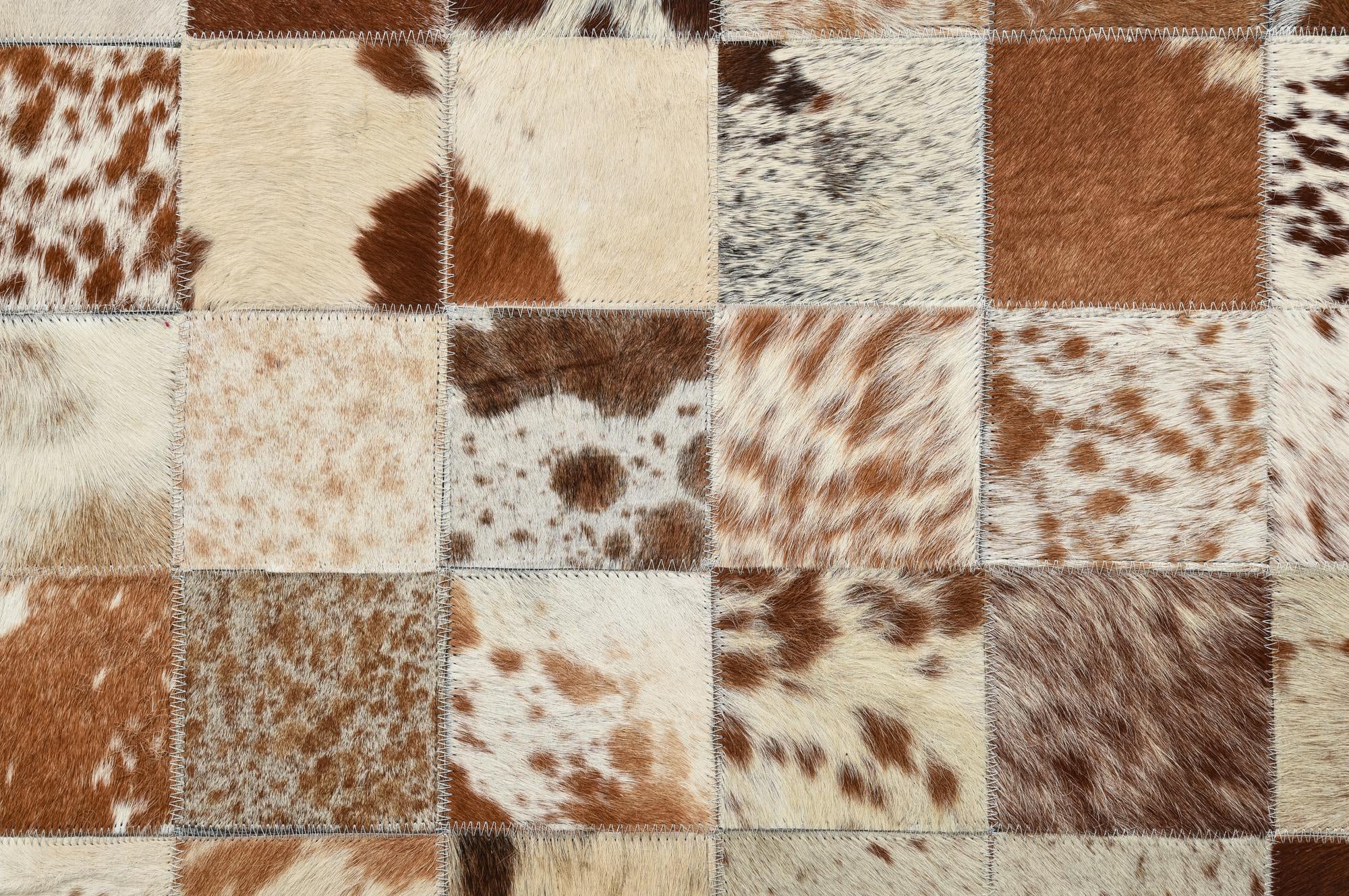 8' x 9' 10 Cowhide Leather Rug