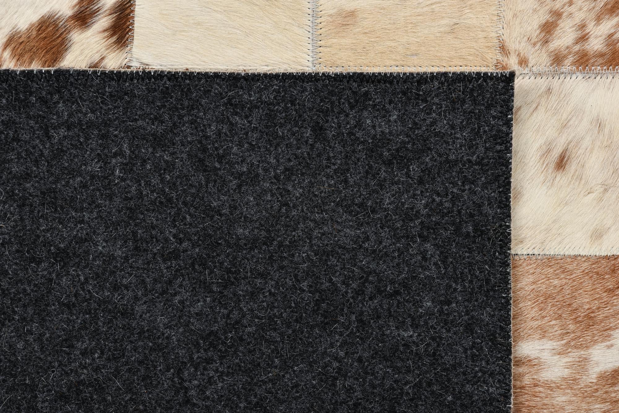 8' x 9' 10 Cowhide Leather Rug