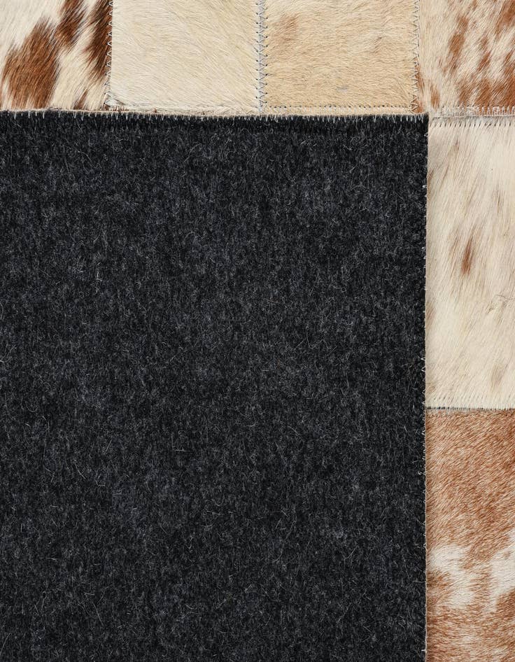 Detail image of 8' x 9' 10 Cowhide Leather Rug