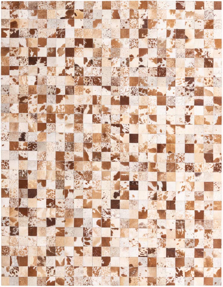 Detail image of 8' x 9' 10 Cowhide Leather Rug