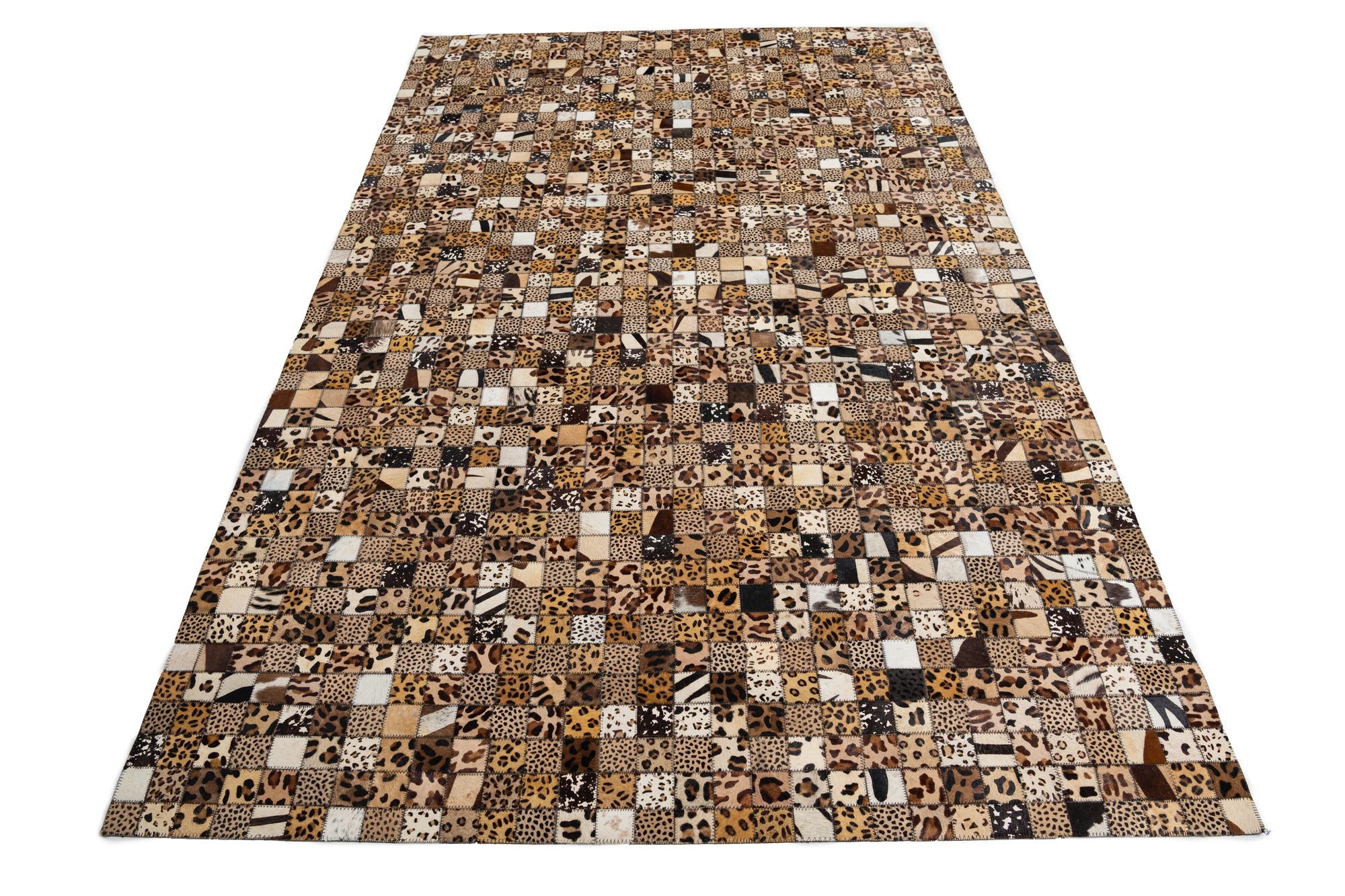 5' 1 x 8' 1 Cowhide Leather Rug