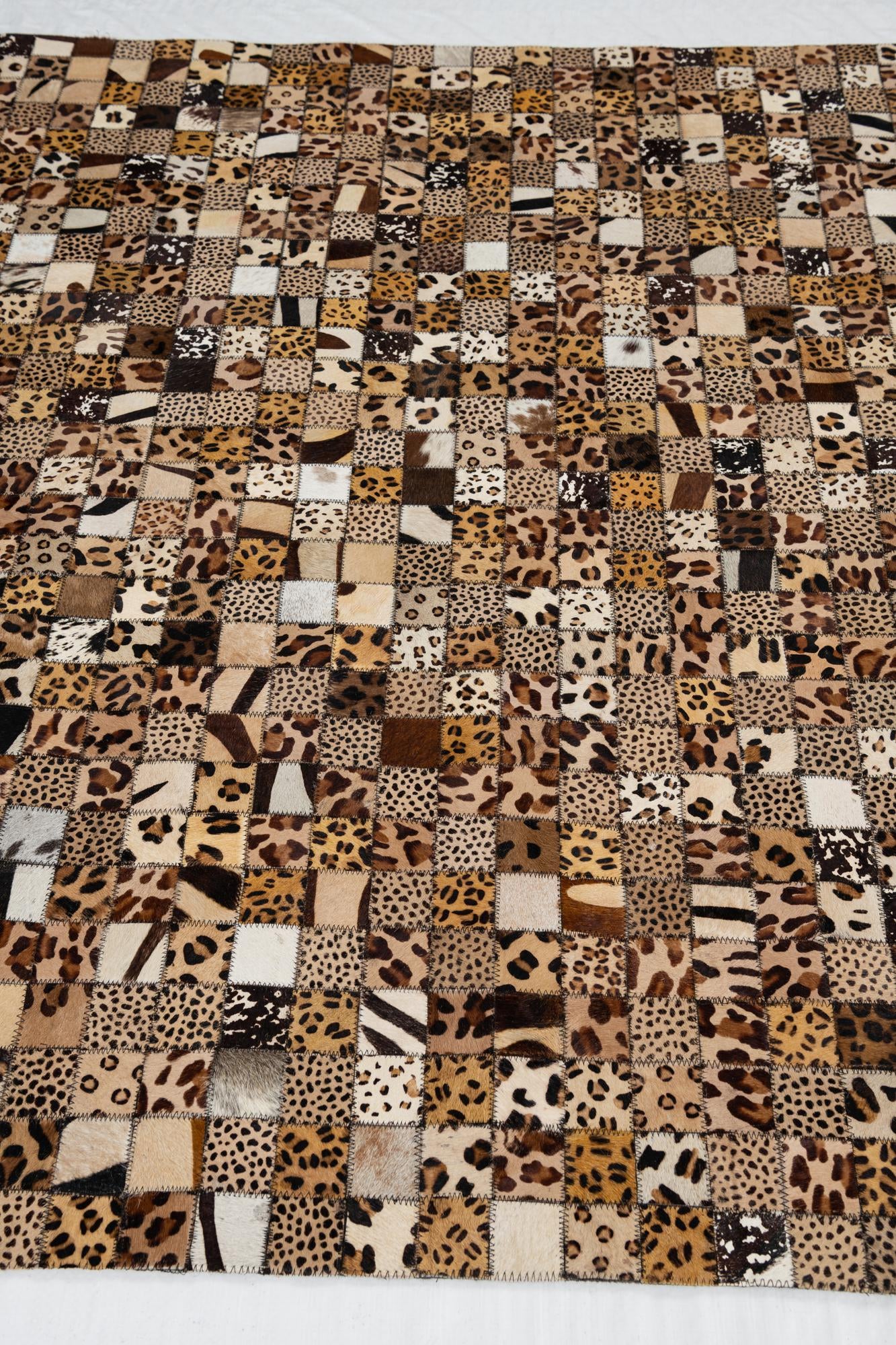 5' 1 x 8' 1 Cowhide Leather Rug
